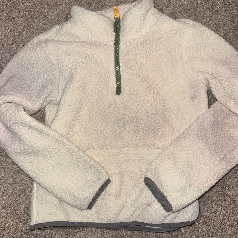 White Fleece Sweater